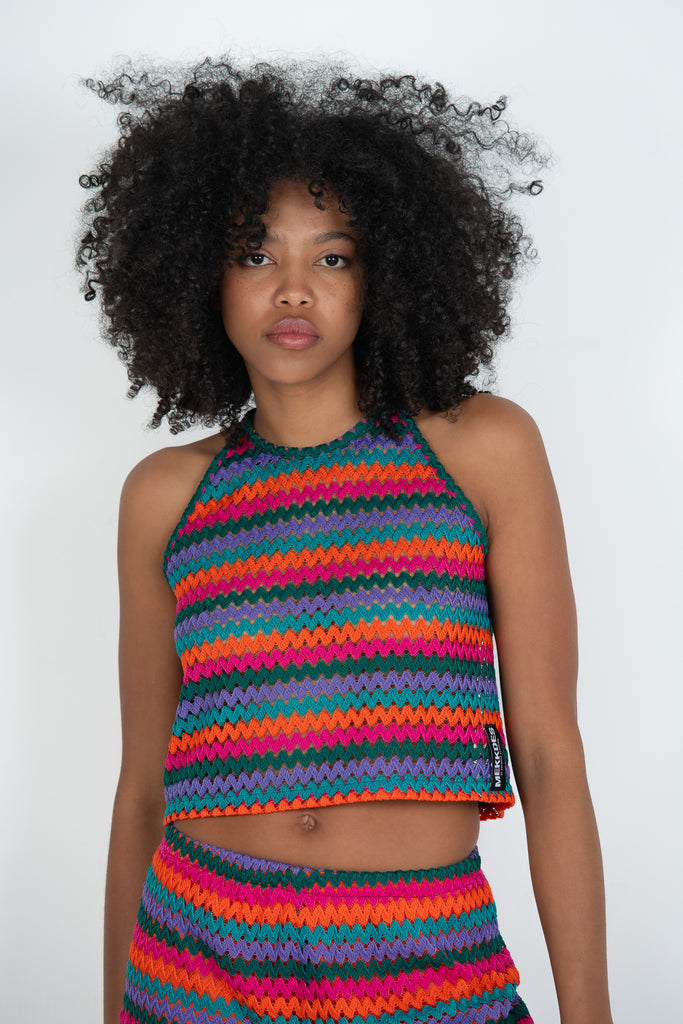 Top crochet multicolor
