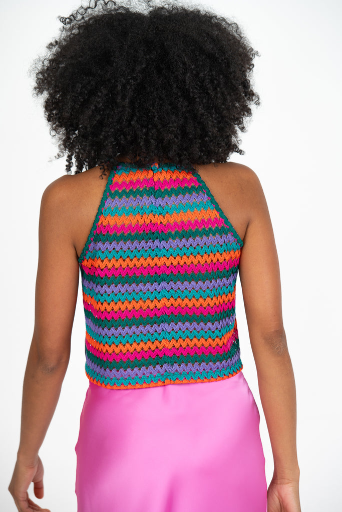 Top crochet multicolor
