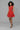 Vestido solapas Cut Out & Gomas · ROJO ·